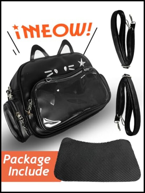 PU Leather Ita Bag Backpack Pin Display Crossbody Bag with Insert